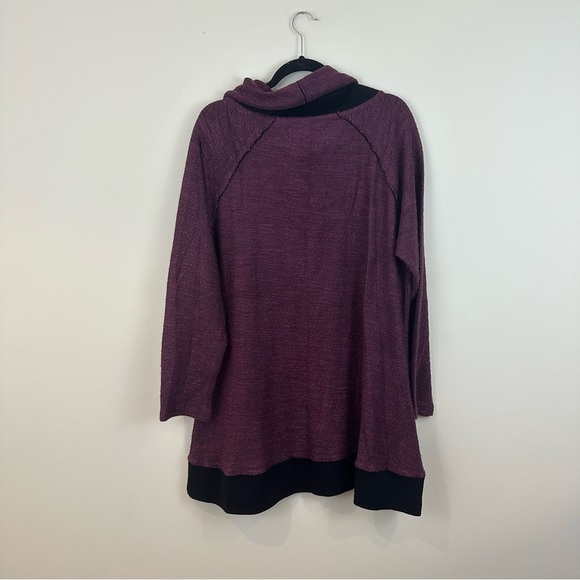 Aventura Purple Black Shaylee Cowl-Neck Long Sleeve Tunic Top Women's 3X - Picture 7 of 7